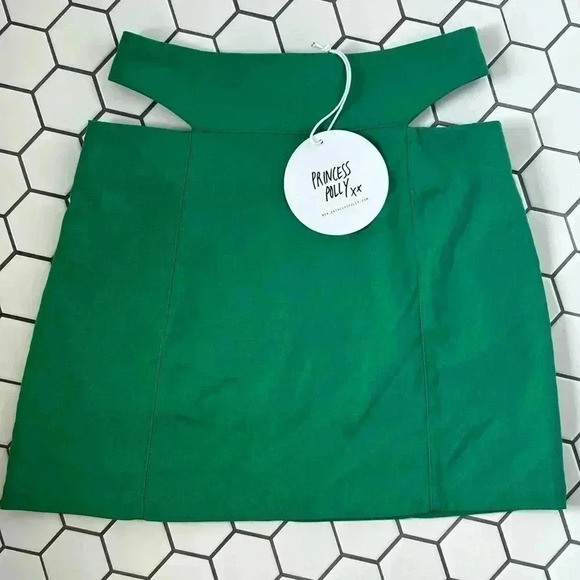 Princess Polly Amara cut out mini skirt green - Picture 3 of 8
